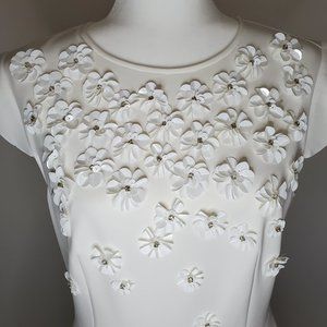 Gorgeous Ted Baker, White raised flower, Easter Dress